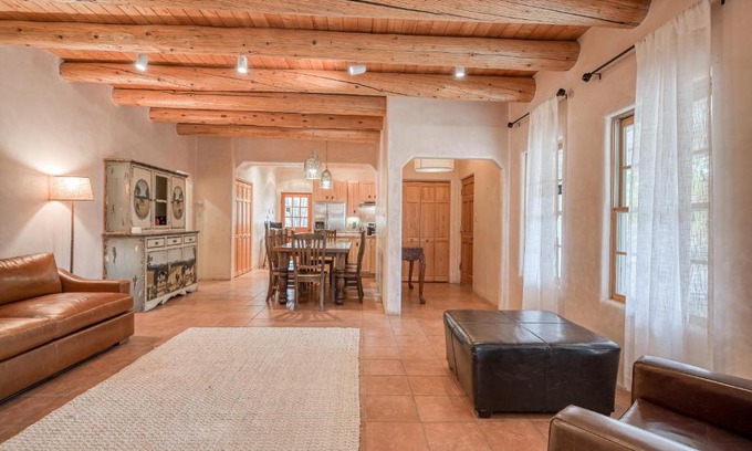 Taos House | Family-Friendly Upper Ranchitos Road Retreat with Hot Tub