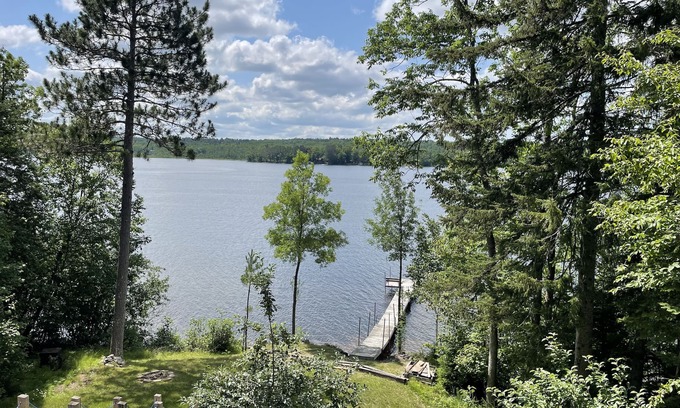 Solon Springs Cabin | Pet-Friendly Upper St. Croix Lake Getaway with Pool & Views