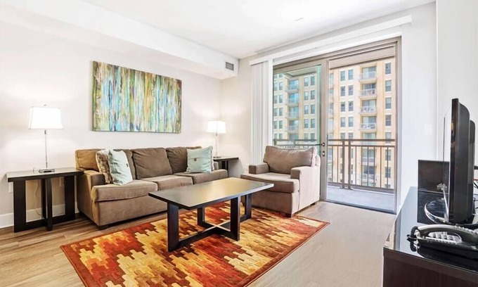 Aurora Highlands Apartment | Stylish 2BR Suite with Kitchen & Work-Friendly Space
