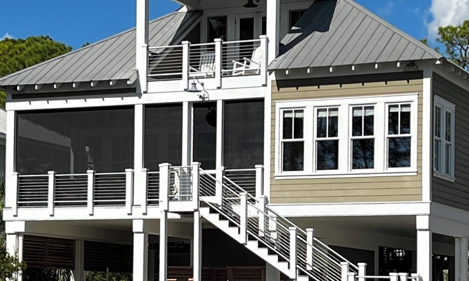 Carrabelle House | Beachfront Family Cottage with Pool & Ocean Views