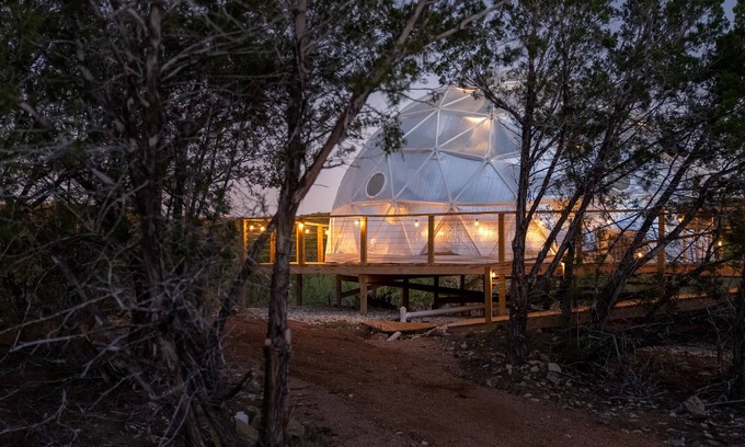 Marble Falls Villa | Stargazing Dome Retreat with Mountain Views & Pet-Friendly Perks