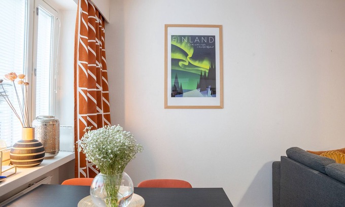 Rovaniemi Apartment | Urban Arctic Elegance: Family-Friendly 2-Room Retreat