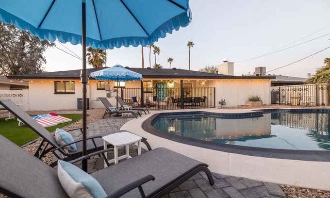 Rural-Geneva House | Urban ASU Dreamland: Heated Pool, Spa & Family-Friendly Stay