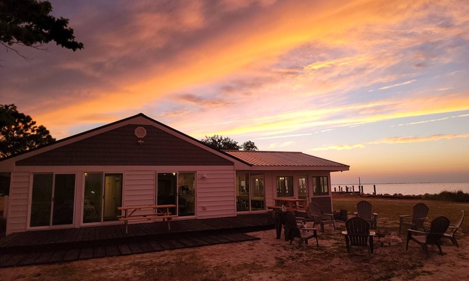 Dames Quarter House | Bay Front Home at Promise Point with Dock & Ocean Views