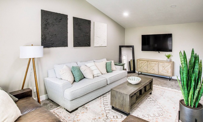Nibley House | Mountain View Retreat with Patio and Spa Amenities