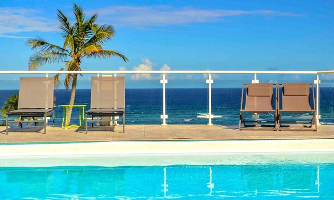 Oyster Pond Condo | Stunning Views at V3: Family & Pet-Friendly Retreat