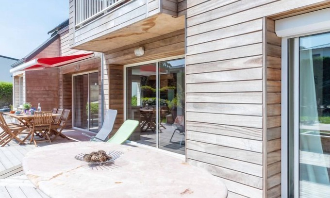Agon-Coutainville House | Explore l'Agon by Interhome: Oceanfront Retreat with Spa