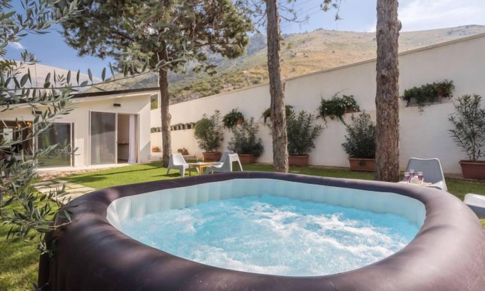 Terrasini House | Oceanfront Escape at Quirat by Interhome with Spa & Hot Tub