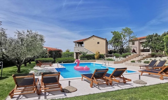 Bale House | Idyllic Vacation Home with Pool in Historic Bale Village