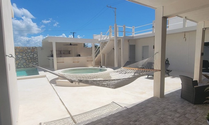 Chelem House | Cozy Vacation Oasis Steps from Beach with Pool & BBQ Area