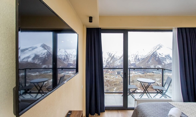 Kazbegi Apartment | Scenic Valley & Mountain Views at Twins Hotel