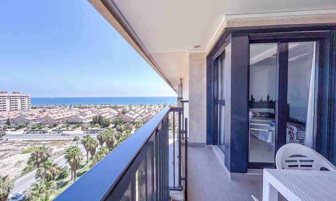 La Malva-rosa Apartment | Veramar Beach apartment, with terrace and parking, in front of the beach