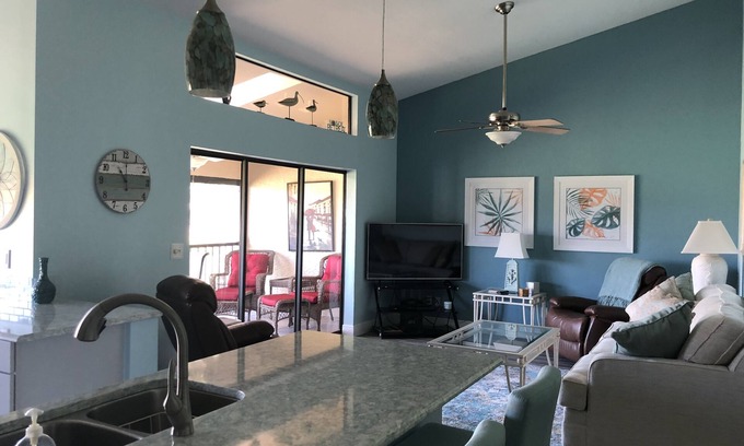 Iona Condo | Exceptional Veranda on the 9th Fairway with Ocean Views