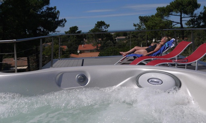 Soulac-sur-Mer House | Serene Chalet Retreat in the Heart of Medoc with Spa & Pool