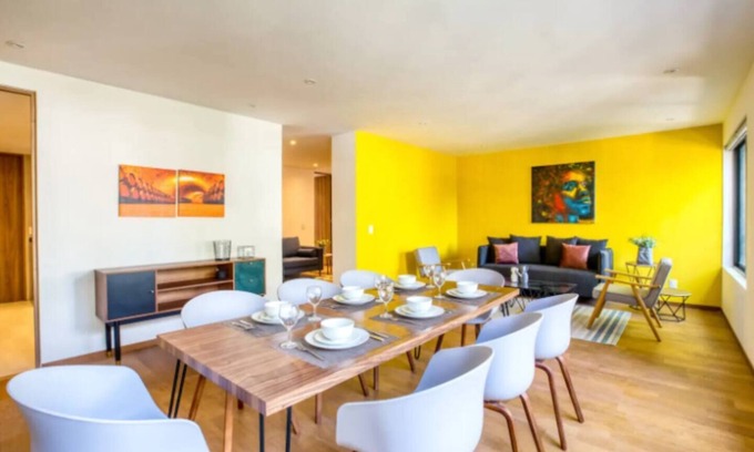 Miguel Hidalgo Apartment | Modern 4BR Retreat in Ciudad de México with Strong WiFi