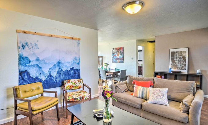 Montgomery Park House | Vibrant ABQ Adobe Den: Mountain Views & Pool Access!