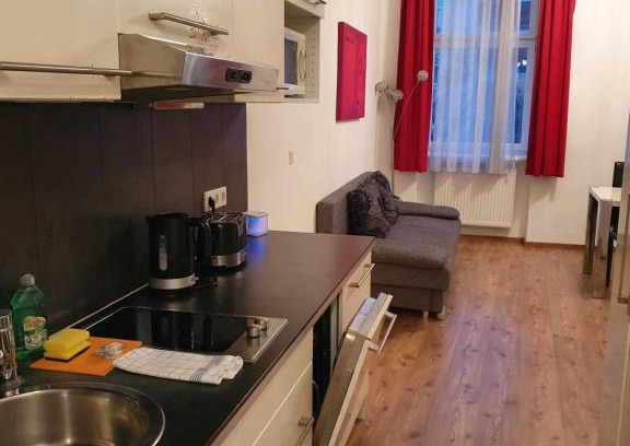 Erdberg Apartment | Budget-Friendly Vibrant Red Apartment with Breakfast Included