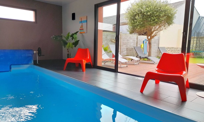 Plouescat Villa | Villa 4*: Private Indoor Pool & Garden, Steps from the Sea