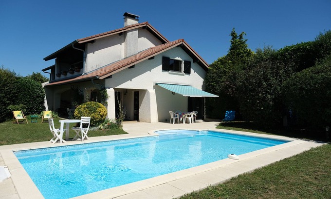 Corzent Villa | Serene Villa with Pool, 6 Min to Beach & Enclosed Garden