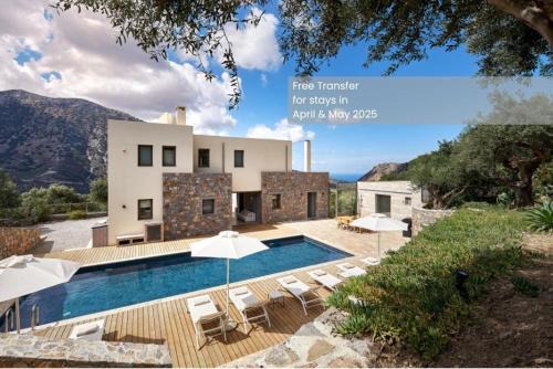 Vrachasi Villa | Eco-Friendly Villa Adagio with Private Heated Pool Awaits
