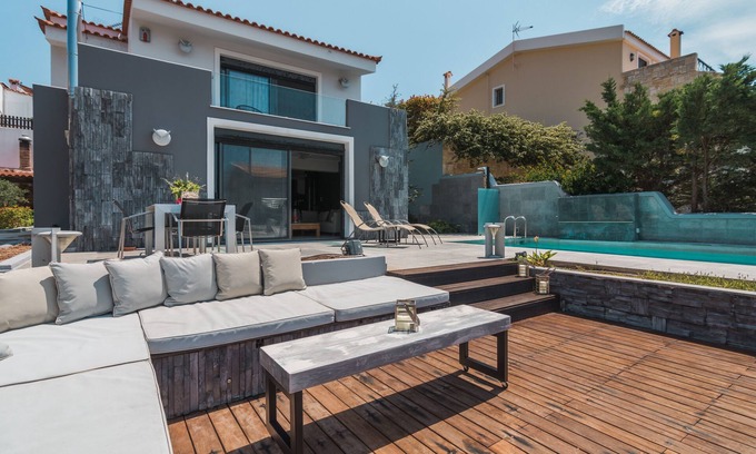 Palaia Fokaia Villa | Villa Adam: Embrace Beachside Bliss with Private Pool
