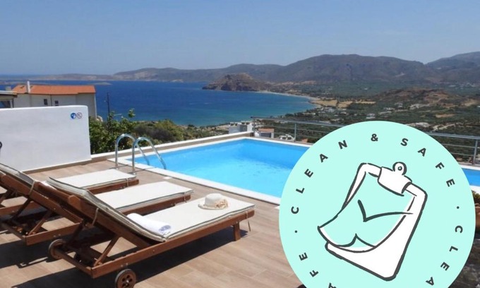 Vigla House | Oceanfront Villa Aiolos: Guest Rated 9.7 with Pool & Hot Tub