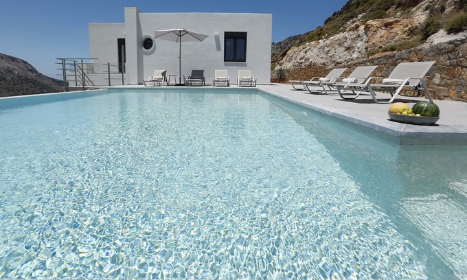 Vrachasi Villa | Unwind at Villa Aires with Pool and Family-Friendly Amenities