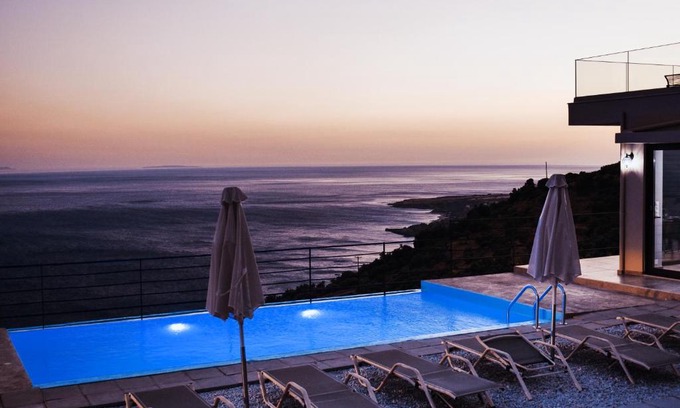 Agios Vasileios Villa | Villa Akrotiri Panorama: Ocean View with Pool & Pet Friendly