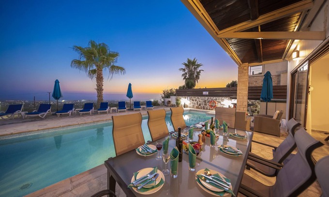 Tremithousa Villa | Villa Alesia: Oceanfront Retreat with Hot Tub for 8 Guests