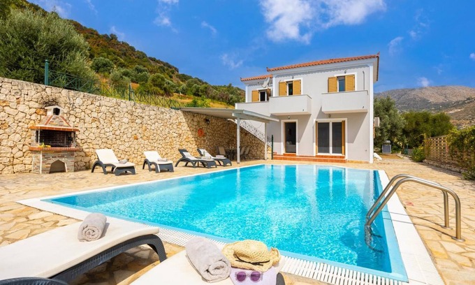 Kateleios Villa | Villa Alex: Family-Friendly Three Bedroom Retreat with Pool