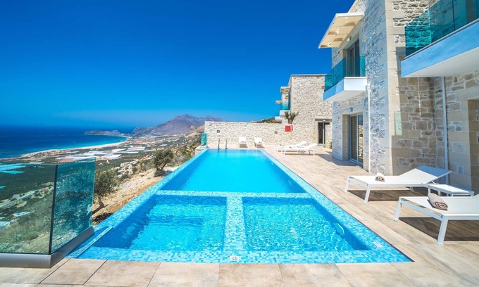 Zerviana Villa | Villa Alkinoos | Luxury villa with amazing seaview close to Falassarna