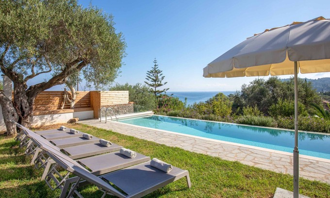 Chlomos Villa | Inviting Villa Alkyoni Mare with Private Pool & Spa