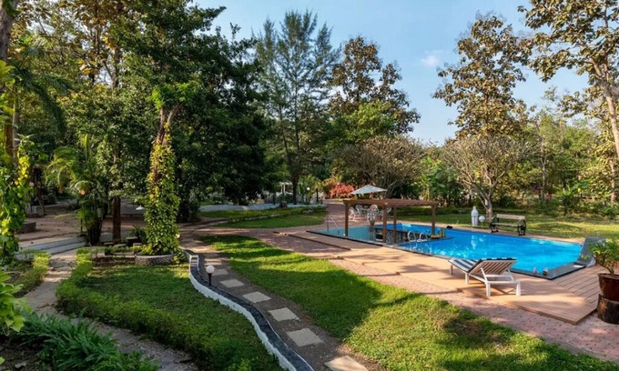Jawhar Villa | Villa Alora, Palghar by Ebony Stays | Private 6 BHK with Pool & Garden