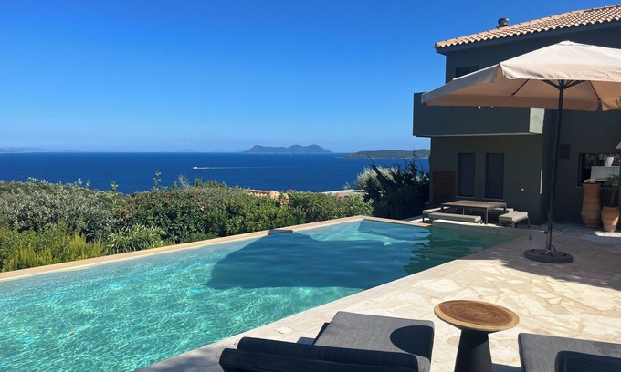 Sivota Villa | Villa Arkoudi: Relax by the Sea with Pool & Game Options