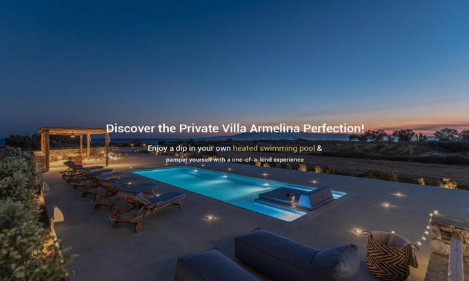 Plaka Villa | Exquisite Villa Armelina: 4-Star Oceanfront Retreat