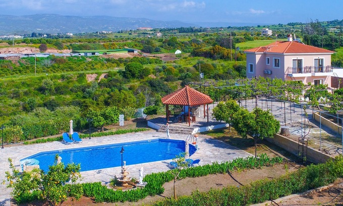 Latchi Villa | Villa Athina Finiki: Private Pool, Ocean Views & A/C
