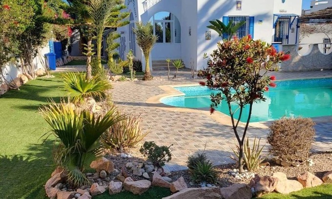 Aghir Villa | Villa AU JARDIN D'AGHIR: Oceanfront Retreat with Private Pool
