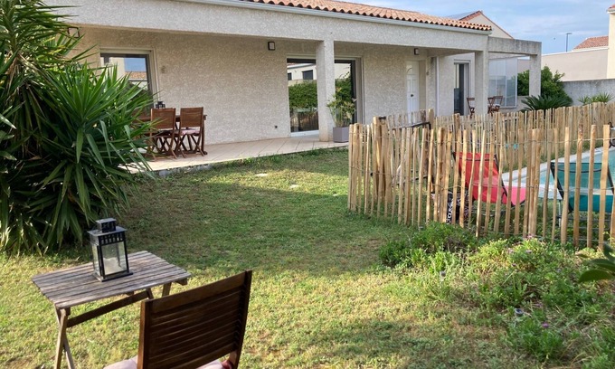 Valergues Villa | Relax at Villa with Heated Pool and Garden Oasis