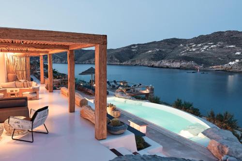 Ftelia Villa | Beachfront Villa Barbarossa with Heated Pool and Ocean Views