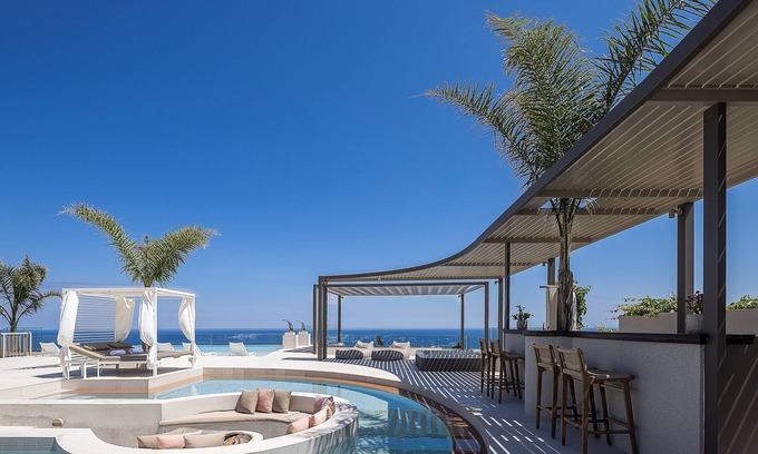 Atsipópoulon Villa | Scenic Sea Views, Pools & Spa Retreat in Rethymno City