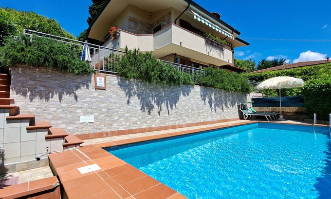Corsanico Villa | Villa Bellevue Corsanico: Private Pool & Ocean View Retreat