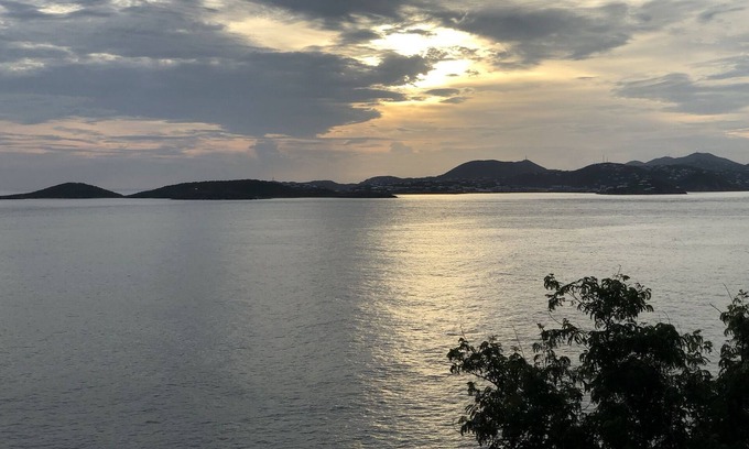 Great Cruz Bay Apartment | Villa Belvedere Oceanfront Suite A with a secluded pool and an AMAZING view!