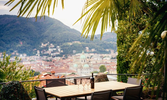 Como Condo | Villa Bertacchi: Poolside Retreat with Lake and Ocean Views