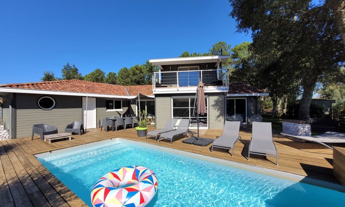Messanges House | Villa Bidaous: Top-Rated Getaway with Heated Pool & Bicycles