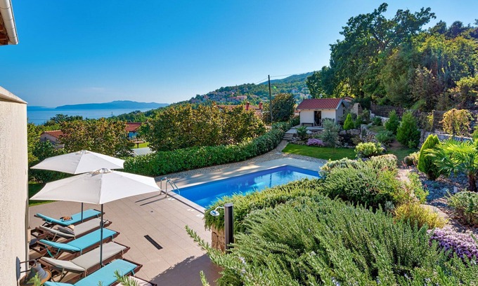 Volosko Villa | Serene Villa Butterfly with Pool and Pet-Friendly Options