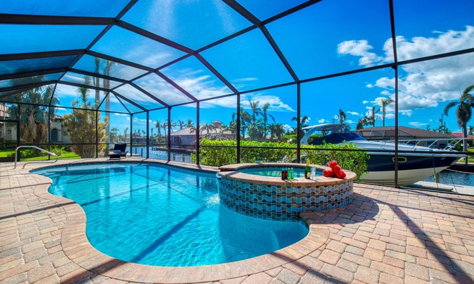 Caloosahatchee Villa | Gulf Access Retreat with Pool, Spa & Top Review Score