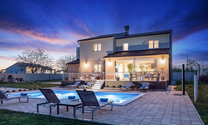 Kozljani Villa | Family-Friendly Villa Camelie with Playground and Fitness