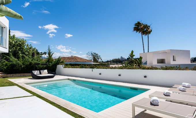 New Golden Mile Villa | Villa Carat: Poolside Retreat with Cinema and Golf Access