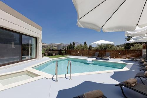 Perama Villa | Villa Chnaris: Private Pool, Sauna & Ocean View Getaway