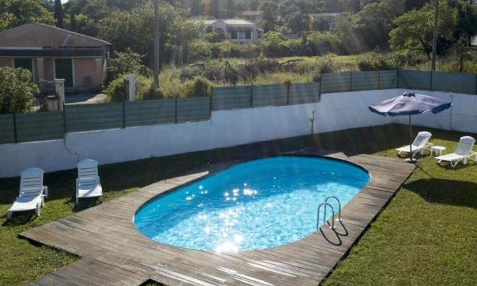 Liapades Villa | Villa 'Corfu Twins' with Mountain View, Wi-Fi and Air Conditioning